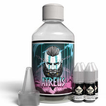 Load image into Gallery viewer, The Brews Bros Atreus 250ml Short Fill E Liquid Melon Menthol Flavour with Four 10ml Nicotine Shots
