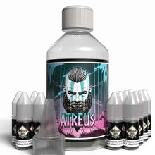 Load image into Gallery viewer, The Brews Bros Atreus 250ml Short Fill E Liquid Melon Menthol Flavour with Twelve 10ml Nicotine Shots
