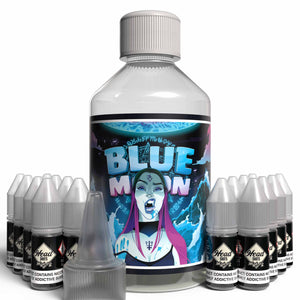 The Brews Bros Blue Moon 250ml Short Fill E Liquid Blue Raspberry Lemonade Flavour with Sixteen 10ml Nicotine Shots