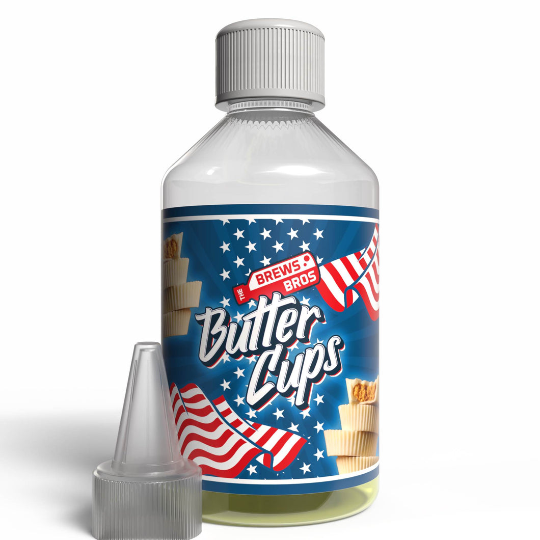 The Brews Bros Butter Cups 250ml E Liquid Flavour Concentrate White Chocolate Peanut Butter Flavour