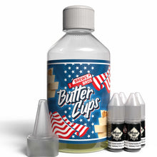 Load image into Gallery viewer, The Brews Bros Butter Cups 250ml Short Fill E Liquid White Chocolate Peanut Butter Flavour with Four 10ml Nicotine Shots
