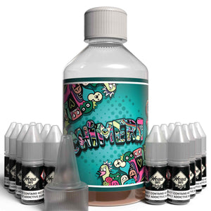 The Brews Bros Chimera 250ml Short Fill E Liquid Rainbow Sweets Flavour with Sixteen 10ml Nicotine Shots