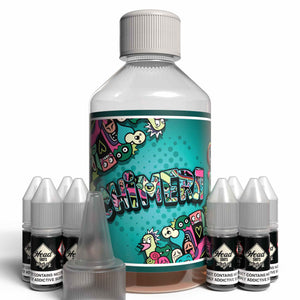 The Brews Bros Chimera 250ml Short Fill E Liquid Rainbow Sweets Flavour with Eight 10ml Nicotine Shots