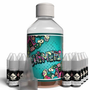 The Brews Bros Chimera 250ml Short Fill E Liquid Rainbow Sweets Flavour with Twelve 10ml Nicotine Shots