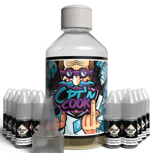 The Brews Bros Cpt'n Cook 250ml Short Fill E Liquid Heisenberg Menthol Aniseed Flavour with Sixteen 10ml Nicotine Shots