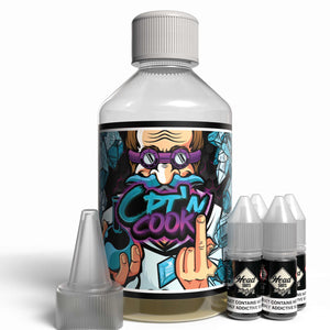 The Brews Bros Cpt'n Cook 250ml Short Fill E Liquid Heisenberg Menthol Aniseed Flavour with Four 10ml Nicotine Shots