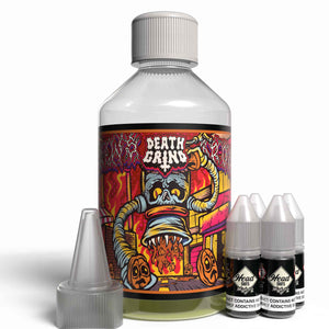 The Brews Bros Death Grind 250ml Short Fill E Liquid Caramel Latte Flavour with Four 10ml Nicotine Shots