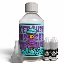 Load image into Gallery viewer, The Brews Bros Iced Gush 250ml Short Fill E Liquid Grape Slush Flavour with Four 10ml Nicotine Shots
