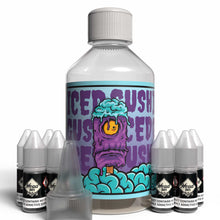 Load image into Gallery viewer, The Brews Bros Iced Gush 250ml Short Fill E Liquid Grape Slush Flavour with Eight 10ml Nicotine Shots
