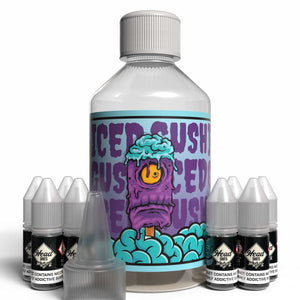 The Brews Bros Iced Gush 250ml Short Fill E Liquid Grape Slush Flavour with Eight 10ml Nicotine Shots