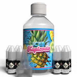 The Brews Bros Iced Tropicade 250ml Short Fill E Liquid Tropical Juice with Ice Flavour with Eight 10ml Nicotine Shots