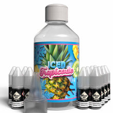 Load image into Gallery viewer, The Brews Bros Iced Tropicade 250ml Short Fill E Liquid Tropical Juice with Ice Flavour with Twelve 10ml Nicotine Shots
