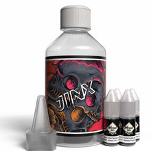 Load image into Gallery viewer, The Brews Bros Jinx 250ml Short Fill E Liquid Passionfruit Nectarine Slush Flavour with Four 10ml Nicotine Shots
